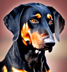 Fekete-cser mosómedvekopó kutya profilkép