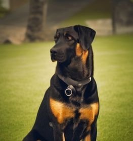 Black and Tan Coonshepherd dog profile picture