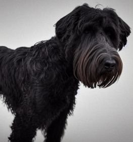 Black Russian Wolfhound Terrier kutya profilkép