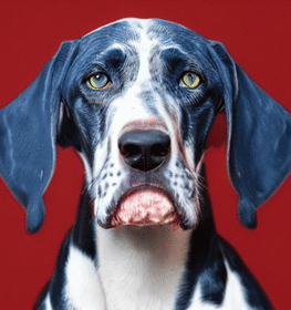 Kék pettyes mosómedvekopó kutya profilkép