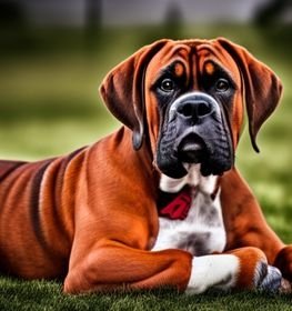 Boxer Bloodhound dog profile picture