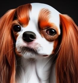 Crested Cavalier kutya profilkép
