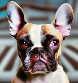 French Bull Rat Terrier kutya profilkép