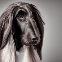 Afghan Hound And Briard Mix