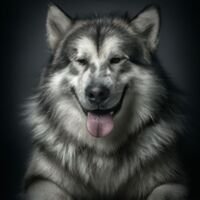 Alaskan Malamute Dog Portrait 10