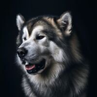 Alaskan Malamute Dog Portrait 5