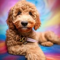 Goldendoodle Dog Portrait 1
