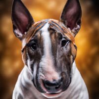 Miniature Bull Terrier Dog Portrait 10