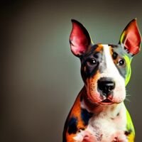 Miniature Bull Terrier Dog Portrait 13