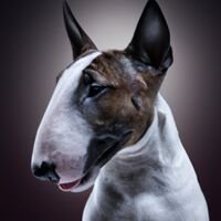 Miniature Bull Terrier Dog Portrait 14