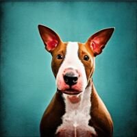 Miniature Bull Terrier Dog Portrait 17