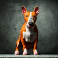 Miniature Bull Terrier Dog Portrait 9