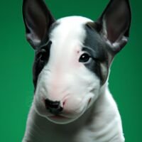 Miniature Bull Terrier Puppy Portrait 1