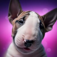 Miniature Bull Terrier Puppy Portrait 3