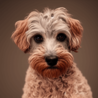 Adorable brown Schnoodle dog photo