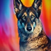 Shiloh Shepherd Dog Portrait 6