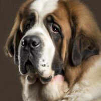Saint Bernard Dog Portrait 2