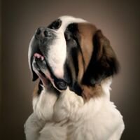 Saint Bernard Dog Portrait 4