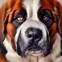 Saint Bernard Dog Portrait 5