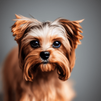 Adorable brown Yorkipoo dog photo